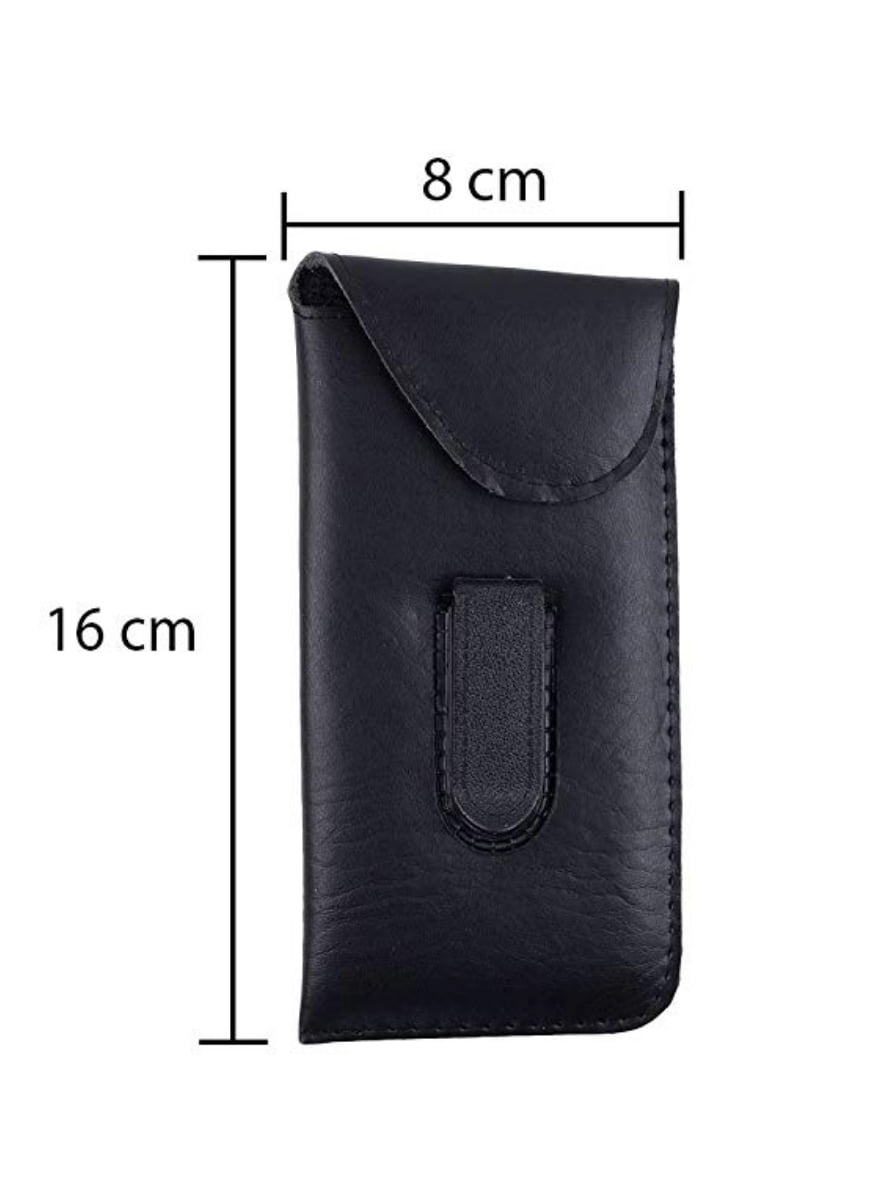 by Optiplix PVC Slip-in Eyewear Sleeve with Velcro Closure Protective Glasses Holder Eyeglass Pouch with Belt Clip