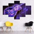 thumbnail image 2 of TISHIRON 5PCS Framed Landscape Theme Canvas Wall Art Set,50"x24" Purple Guitar Wall Canvas Art Decor, 2 of 7