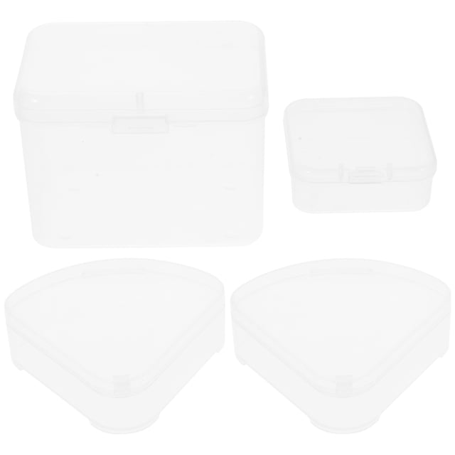 KALLORY 4Ud Caja Para Esponjas De Maquillaje Plástica Para Almacenaje Y Viaje Compacta