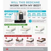 Stander BedCane, Adult Bed Rail and Support Handle, Bedside Safety Elderly Stand Assist with Organizer Pouch, ASTM Safety Approved Bedrail