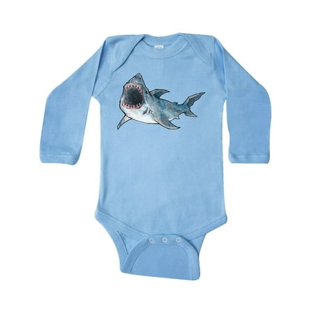 

Inktastic Great White Shark Gift Baby Boy or Baby Girl Long Sleeve Bodysuit
