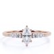 thumbnail image 1 of JeenMata Anillo de Compromiso Elegante de Talla Marquesa en Oro Rosa de 18 K sobre Plata, 1 of 6