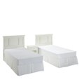thumbnail image 3 of Home Styles Naples Two Twin Headboards 3 Piece Bedroom Set in White, 3 of 3