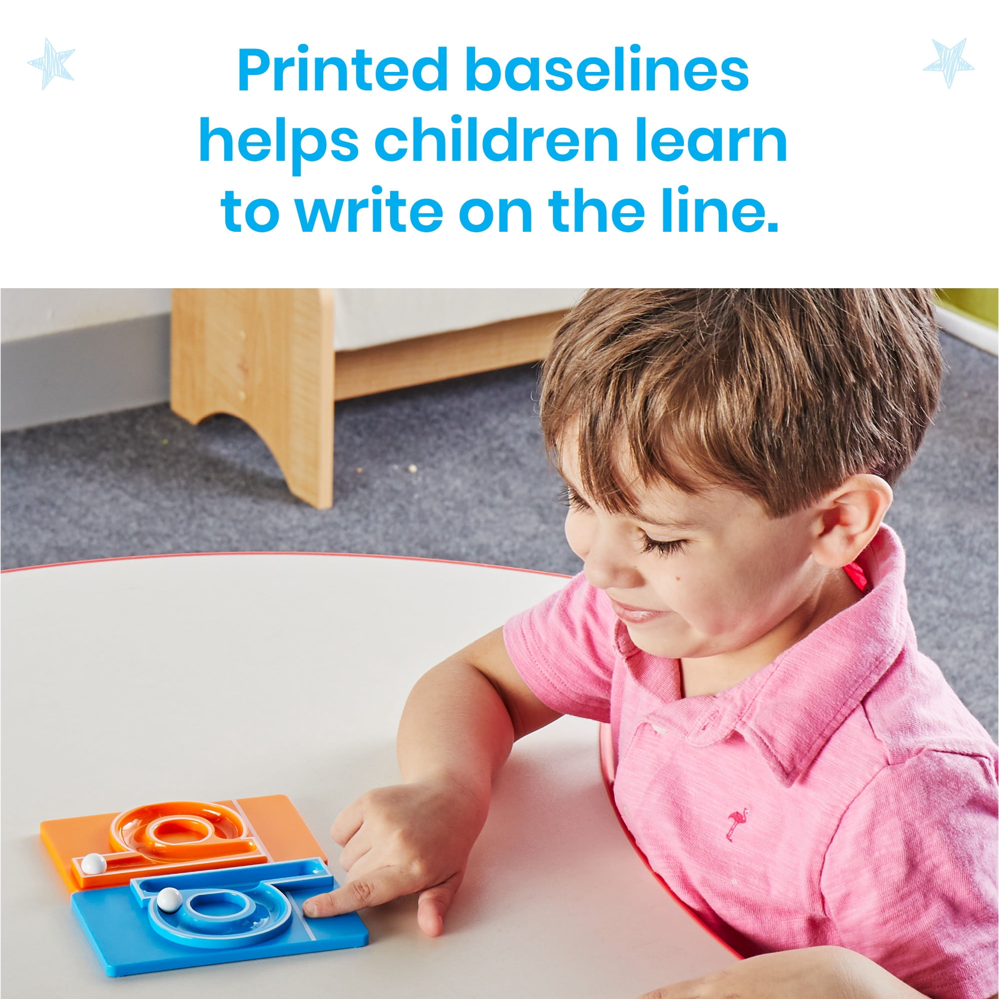 hand2mind MarbleTracers - Lowercase Letters, 24 Letter Tracing Trays, 10 Marbles