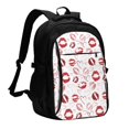 thumbnail image 1 of Balery Red Lips Mochila con carga USB para hombre y mujer - Mochila impermeable y antirrobo para laptop con puerto USB para viajes, trabajo, 1 of 7
