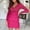*Hot Pink, variant on ClodeEU Women's Sequin V Neck Long Sleeve Dress ,Glitter Jumper Dresses Wrap Ruched Bodycon Mini Dress Hot Pink,Womens Plus M