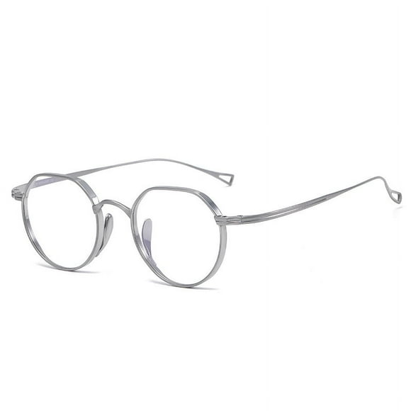 Gafas de titanio puro para hombre, diseño irregular, diseño de tortuga de 10.000 años, montura pequeña, montura de gafas retro, miopía, grado ajustable para mujer