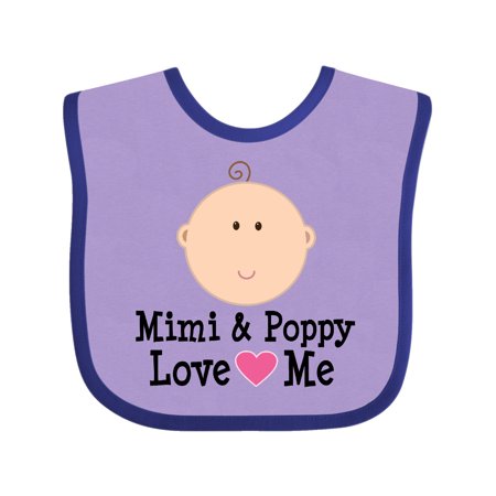 

Inktastic Mimi and Poppy Love Me Outfit Gift Baby Boy or Baby Girl Bib