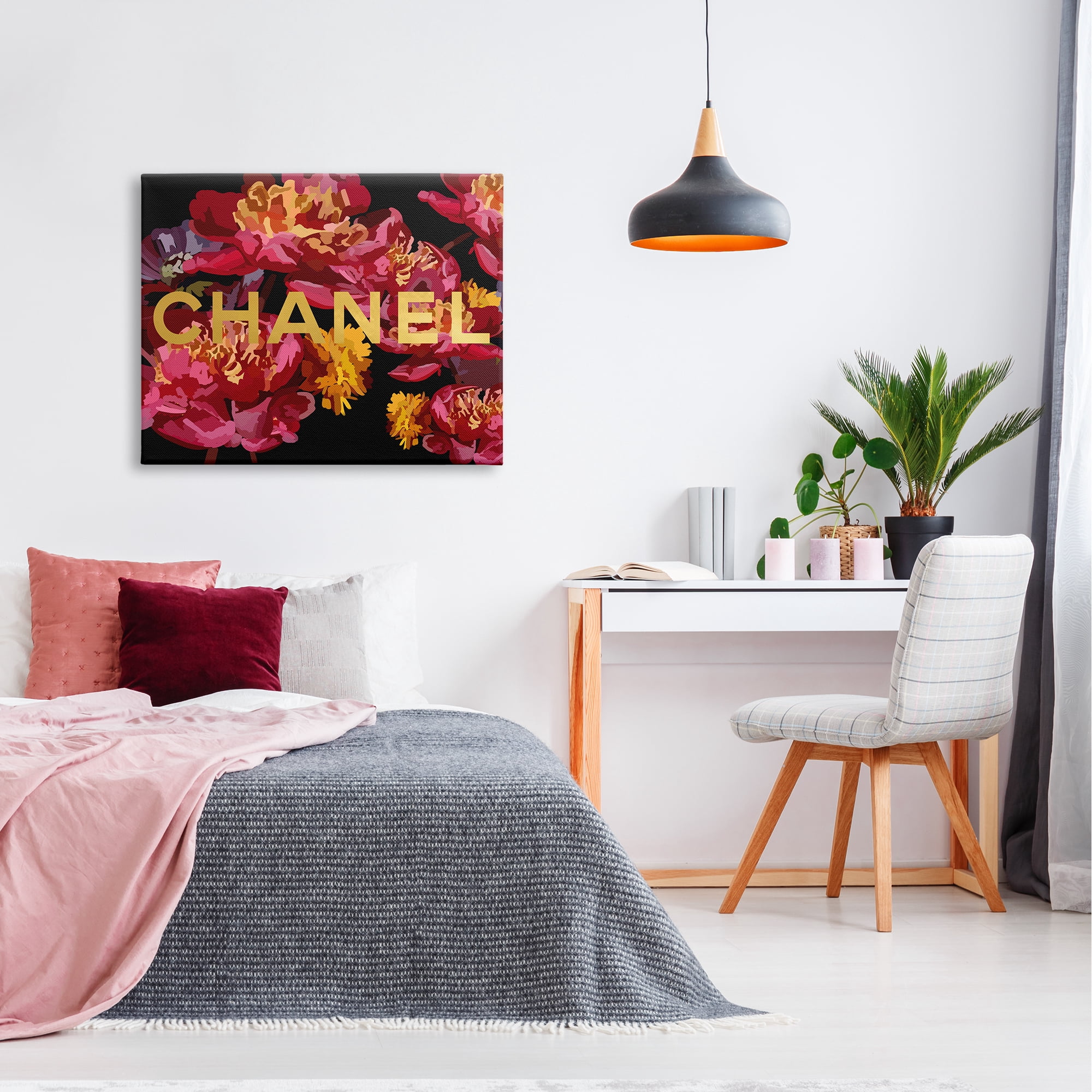 Stupell Industries Glam Brand Blossoms Botanical & Floral Painting Gallery Wrapped Canvas Art Print Wall Art, 40 x 30