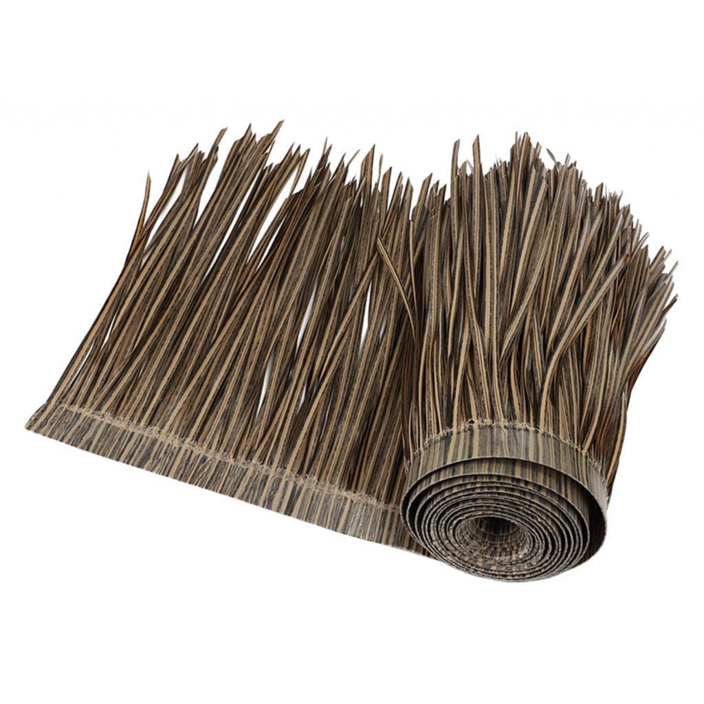  Thatch Roof Duck Blind Material Garden Straw Tiles, Synthetic  Thatch Roll Tiles Decorations, Thatch Umbrella Artificial Rolls Grass Mat  Boat Blinds for Covers Mini Bar Thatch Roofs ( Color 