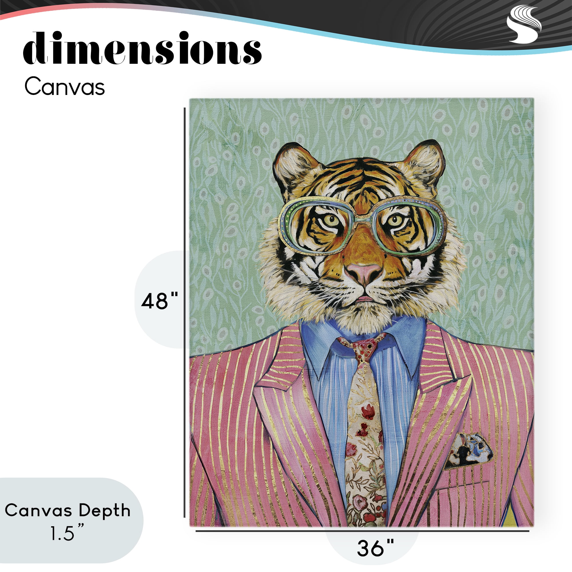 Stupell Industries Sharp Tiger Outfit Canvas Wall Art, design by Svetlana Aleynikova