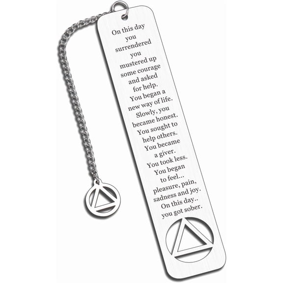 Serenity Prayer Gifts Sobriety Gifts for Women Men Stocking Stuffers for Teens 16-18 Proud of You Bookmark Sober Gifts for Him Her Cancer Gifts Recovery Gifts AA Warrior Gifts Book Lover Gift