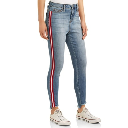 No Boundaries - No Boundaries Juniors' striped skinny jeans - Walmart.com