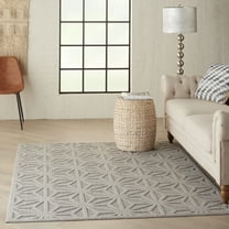 Nourison Palamos Indoor/outdoor Contemporary Lt Grey Area Rug