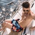 thumbnail image 2 of luoweisi Men's Beach Shorts Quick Dry Swim Trunks with Mesh Lining Flower 2XL, 2 of 5