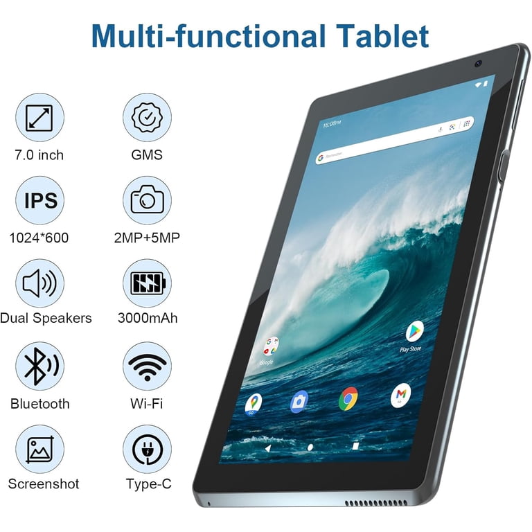 Android Tablet 7 inch, Android 12 Tablet, 4GB RAM 32GB ROM, Quad