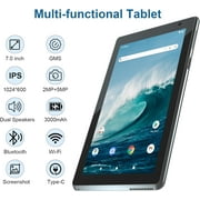 Android Tablet 7 inch, Android 12 Tablet, 4GB RAM 32GB ROM, Quad-Core Processor, Dual Camera, WiFi, 128GB Expand, Game, GMS Certified Tablets for Kids