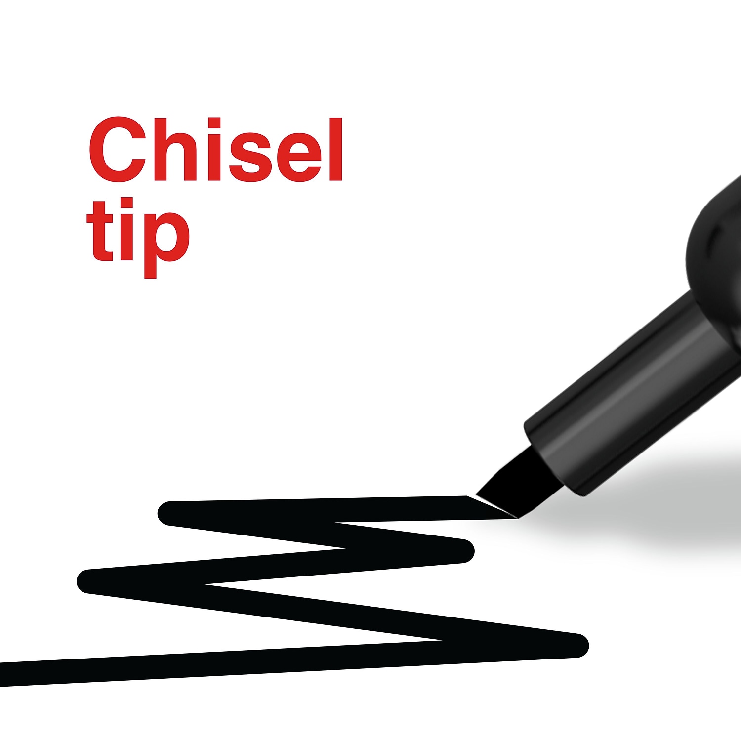 Staples Duramark Tank Marker Chisel Tip Black 36/Pack (ST62928)