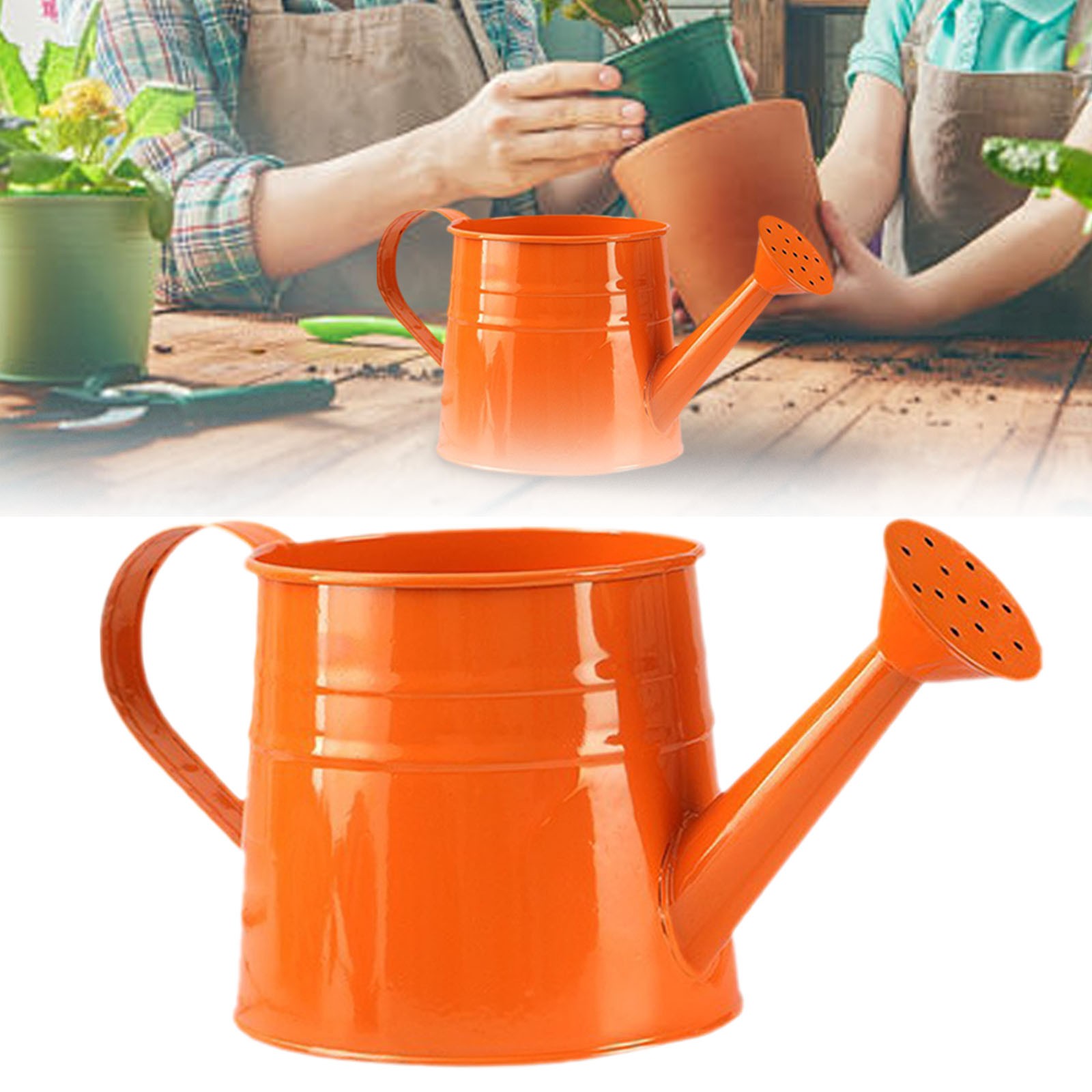 CHELIASD Watering Can Gardening Tool Accessories, Sprinkling Can 4L Metal Flower Garden Watering Can for Flowers, Indoor & Outdoor Plants, Lawn & Garden Irrigation Tool