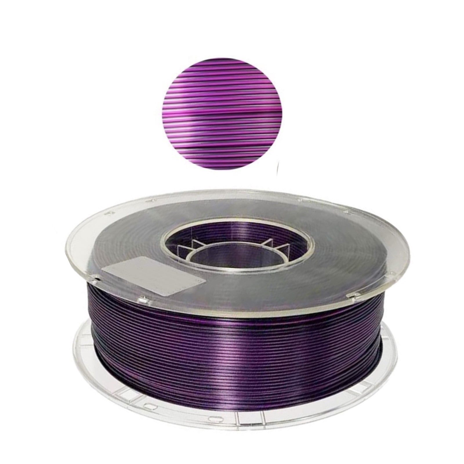 Black-Purple 3D Printer Filament, Creativity Mixed Colors Silk-like PLA, Dimensional Accuracy 1.75mm +/- 0.02mm, Easy-to-Print, 1KG