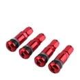 thumbnail image 2 of Vástagos de válvula de neumático sin cámara de coche, 4 Uds., vástagos de válvula de aire de neumático de aluminio (rojo) Ehuebsd Accesorios para autos y motos, 2 of 6