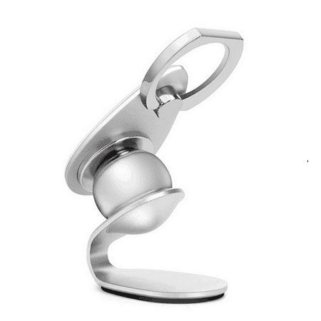 Premium Magnetic Cell Phone Car Holder w/ Ring Holder for Alcatel ONYX, 1x (2019), 5v, 7, Tetra (Silver) + Mini (Best Toys For 7 Month Old 2019)