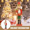 thumbnail image 4 of Christmas Wooden Cartoon Soldier Nutcracker Adorn Desktop Creative Wood Puppet Ornament, 4 of 8
