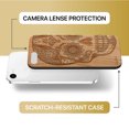 thumbnail image 6 of Case Yard Wooden Case Outside Soft TPU Silicone, Slim Fit Shockproof Wood Protective Phone Cover for Girls Boys Men and Women, Supports Wireless Charging Ice Skull Design case for iPhone-SE, 6 of 7