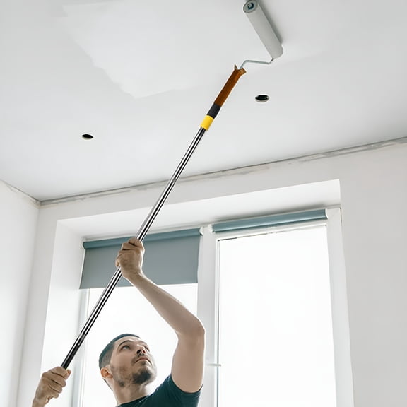 Gardvian Retractable Paint Roller,1 m Long Handle,Extension Pole Detachable Clean Brush Extender Stick