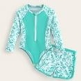 thumbnail image 2 of 3T Swimsuit Girls Girls Swimsuit Toddler Girl Two Piece Long Sleeve Bathing Suit Swimwear Swimming UPF 50+ Girls Swimming Suit,6-7 Years, 2 of 5
