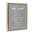 thumbnail image 4 of Stupell Industries Motivational Zero Talent Text & Numbers Painting Gold Floater Framed Canvas Art Print Wall Art, 17 x 21, 4 of 10
