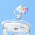 thumbnail image 4 of Glass Straw Plug Cover Stainless Steel Straw Cover 10mm Large Diameter Straw Plug For Reusable Straw Protector Sparkling Earth Cap Rainbow Crinkle Paper Short Kids T Post Caps plus plus Tube Neon, 4 of 4