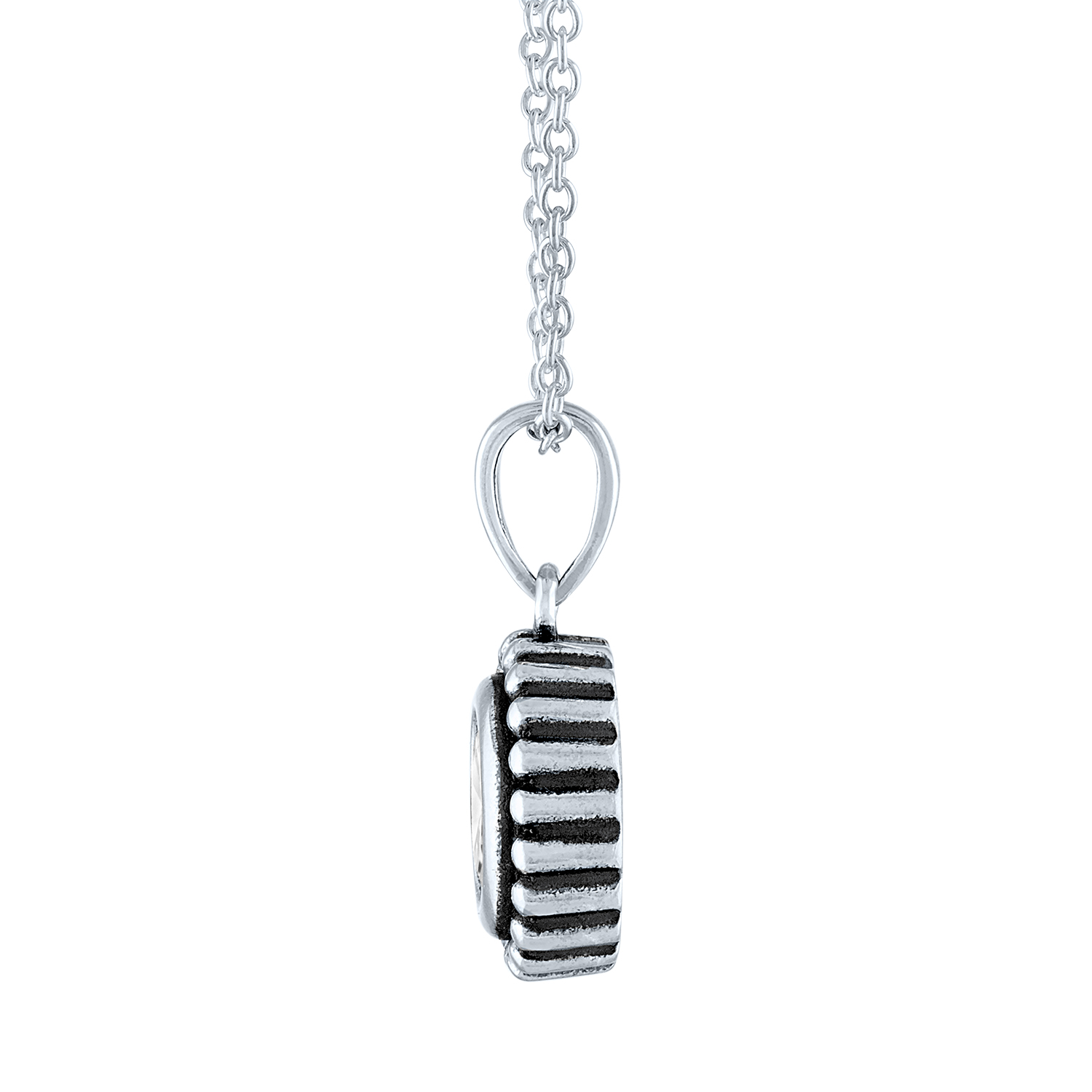 Ladies Brilliance Fine Jewelry Sterling Silver & CZ Pendant, 18"