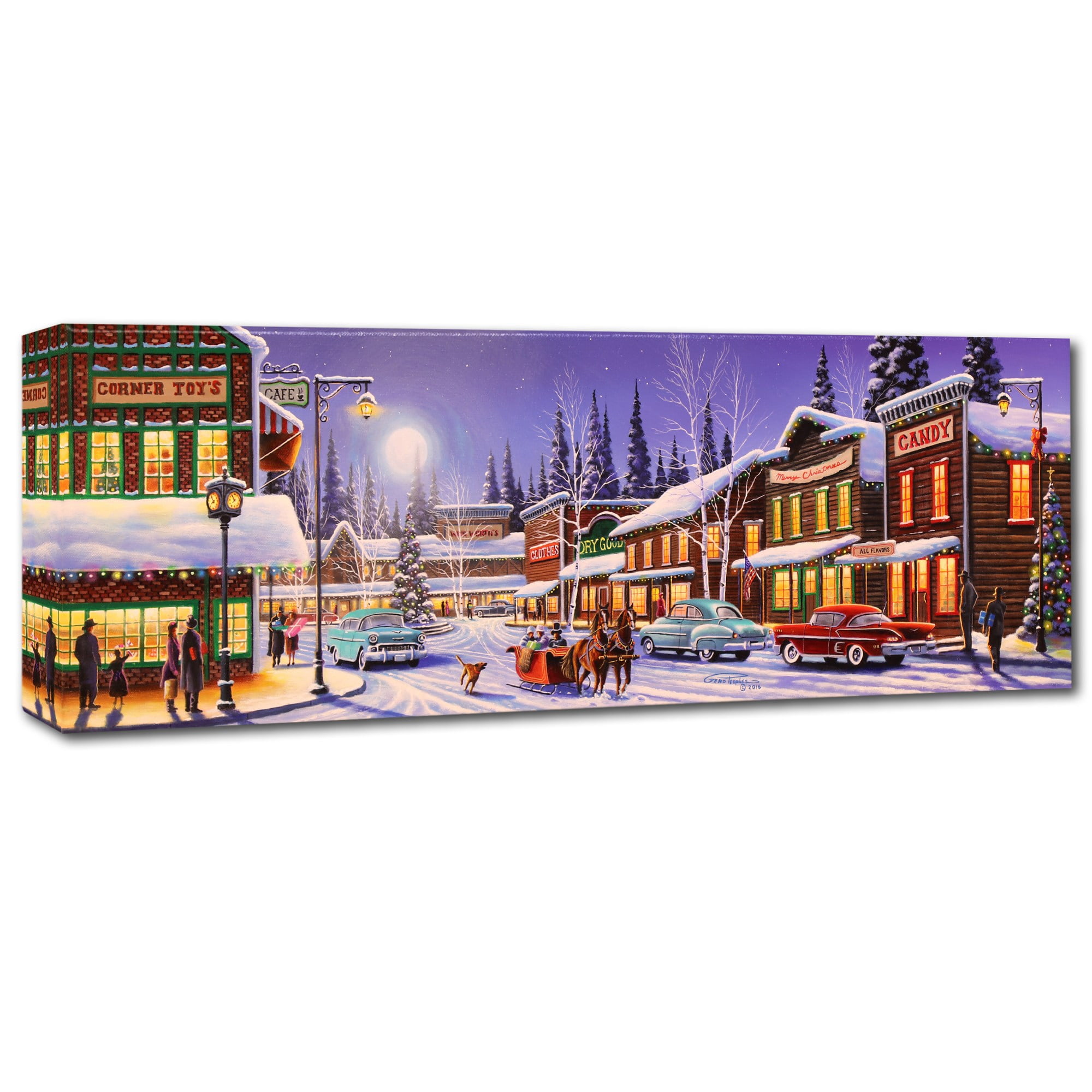 Trademark Fine Art 'Main Street Christmas' Canvas Art by Geno Peoples