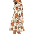 thumbnail image 2 of FKELYI Thanksgiving Women Dresses Size L Breathable Autumn Pumpkin Ladies Dresses for Fall Durable Women Casual Dresses for Work, 2 of 4