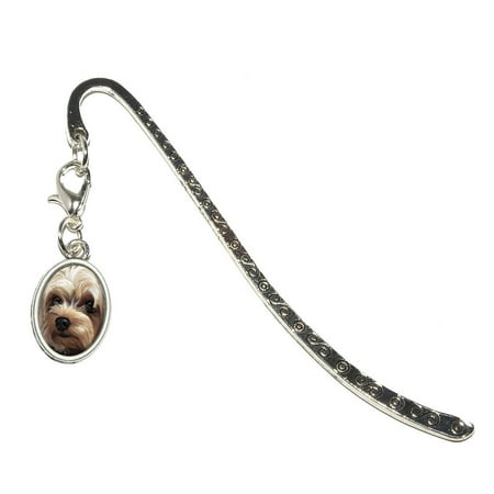 - Yorkshire Terrier - Yorkie Dog Pet Oval Charm Metal Bookmark