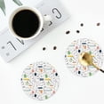 thumbnail image 4 of Vsdgher Easter Rabbit Leather Coasters for Drinks, Durable Drink Coasters 4 Set for Tabletop Protection, Luxurious Home Décor and Housewarming Gift ( {designName})Round Shape, 4 of 6
