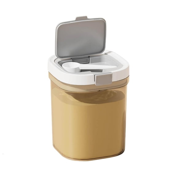 MOMOJIA Stackable Organizer 1300ML Capacity Airtight Seal Dry Food Storage Container with Spoon Kitchen Supplies