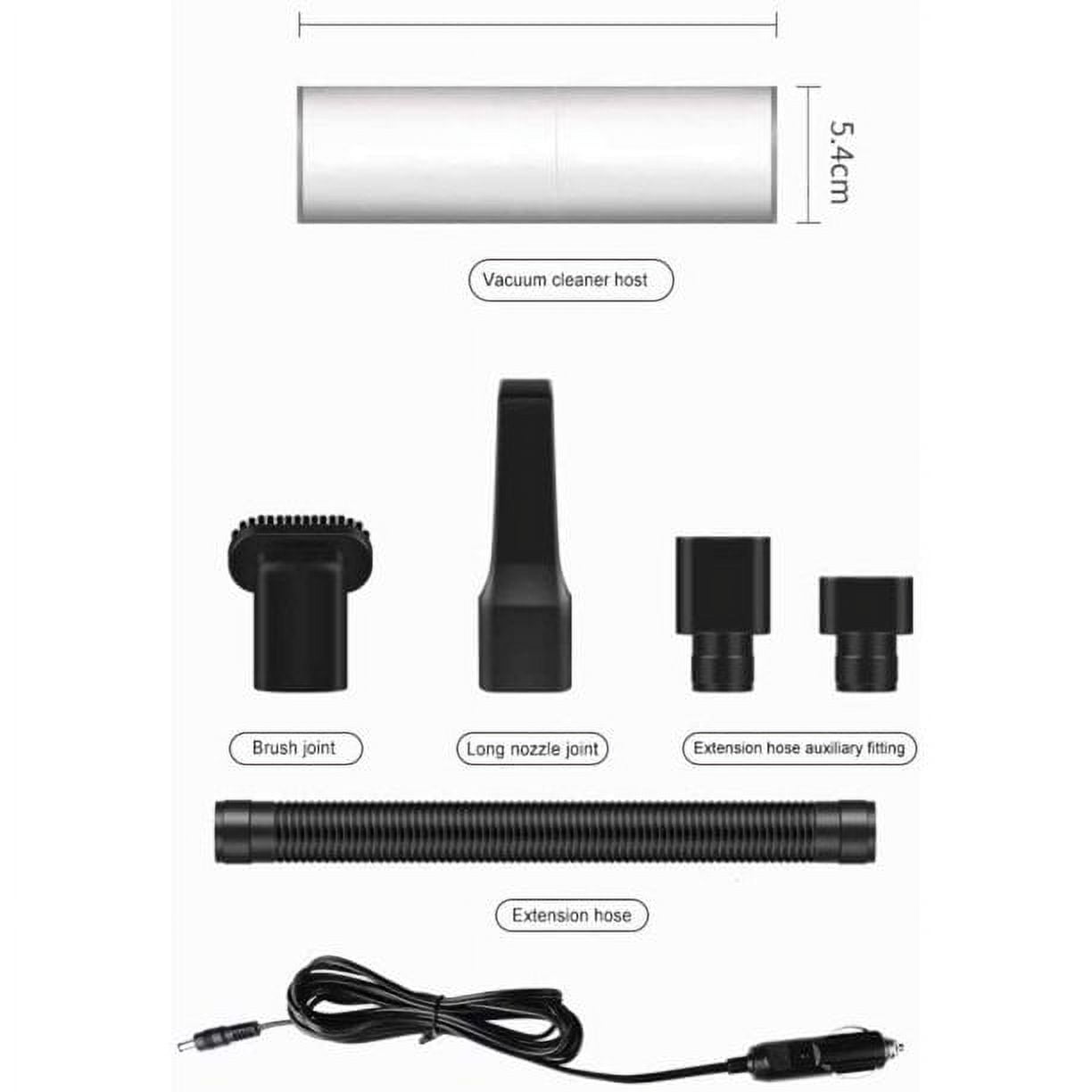 CNKOO Mini Car Vacuum Cleaner with high Suction and Low Noise Portable Car Vacuum Cleaner with 14.5 Ft Cable and 5 Vacuum Kits for Quick Cleaning of car Interior Car Vacuum Cleaner Kit