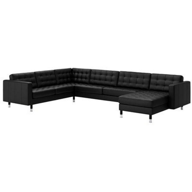 Ikea Sectional, 6seat corner, Grann, Bomstad black/metal 18202.14208.