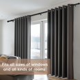 thumbnail image 2 of TRAHOO-Curtain Rods for Windows 80 Inch, 1 Inch Pole Curtain Rod with End Cap (Metal Finials), Splicing Heavy Duty Matte Black Curtain Rods with Brackets for Bedroom, Living Room, Kitchen, 2 of 4