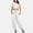 White, variant on SNKSDGM Women's Plus Black Pants for Women Dressy Plus Size Women's Pants for Work Stretch Women's Summer Solid Color Wide Leg Loose Drawstring Low Waist Beach Pants Pocket Casual Pants
