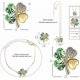thumbnail image 3 of Clover Jewelry Sets Four Leaf Clover Necklace + Clover Bracelets + Clover Earrings 18k Gold Plated Lucky Clover Sets For Women Girls Wife Girlfriend V, 3 of 4