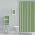 thumbnail image 6 of Cinvoph 72"x72" Plain Color Shower Liner Curtain - Waterproof Waffles Weave Thickened Shower Curtain, Simple Solid Style Curtain Decor for Bathroom with 12 Grommets, Green, 6 of 7