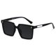 thumbnail image 1 of Gafas de sol LYZOIT vintage cuadradas grandes con protección UV400 negras, 1 of 6