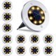 thumbnail image 1 of Paquete de 12 luces solares de jardín de 8 LED, disco de acera impermeable al aire libre, iluminación de paisaje brillante en el suelo para césped, patio, camino, escalones de patio, pasarela (blanco, 1 of 5