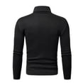 thumbnail image 4 of Black Work Shirts for Men, Cotton Men T Shirts, Long Sleeve Golf Tees, M Graphic Tees for Men, Turtleneck Solid Color T Shirts for Men, Solid Color Leisure Button Down Shirt Men, 4 of 5