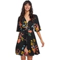 thumbnail image 1 of Vestido de fiesta fluido con estampado floral dividido con botones boho para mujer Xemadio WRMH-240-2, 1 of 7