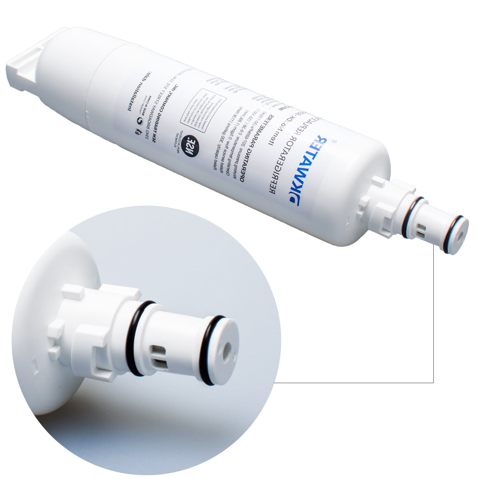 DKWATER White Refrigerator Water Filter Compatible with Whirlpool 4396508 6-Pack