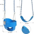 thumbnail image 2 of RedSwing High Back Toddler Bucket Swing Seat with Coated Chains, Heavy Duty Kids Swing Seat for Outside, Playground, Backyard, Swing Set Accessories, 2 of 18